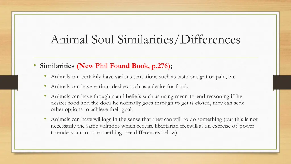 animal soul similarities differences