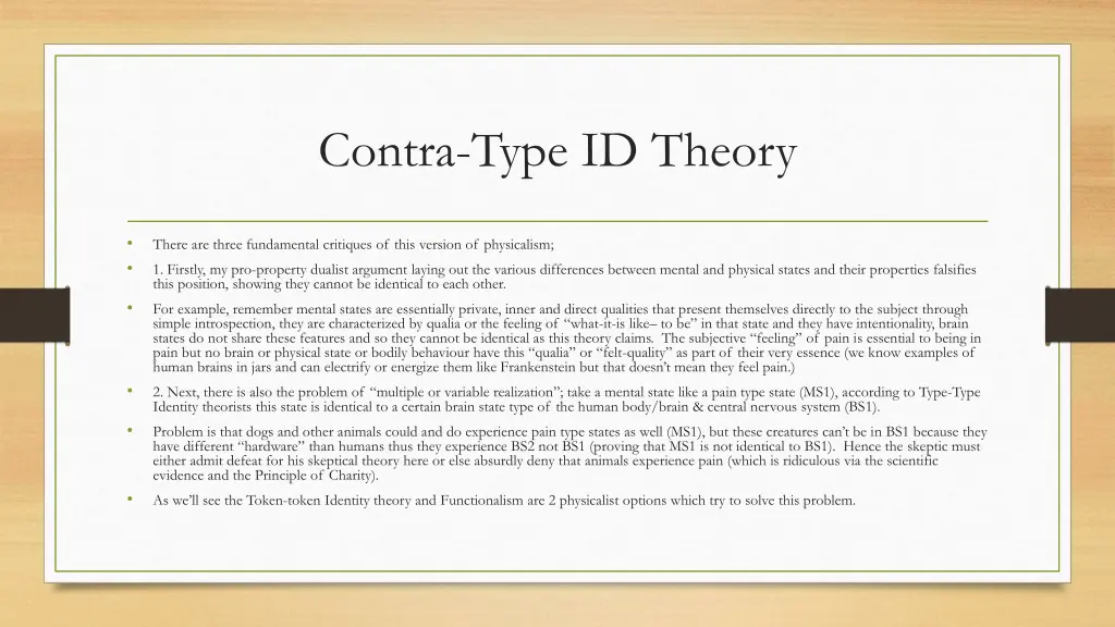 contra type id theory