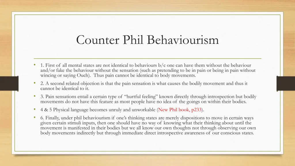 counter phil behaviourism