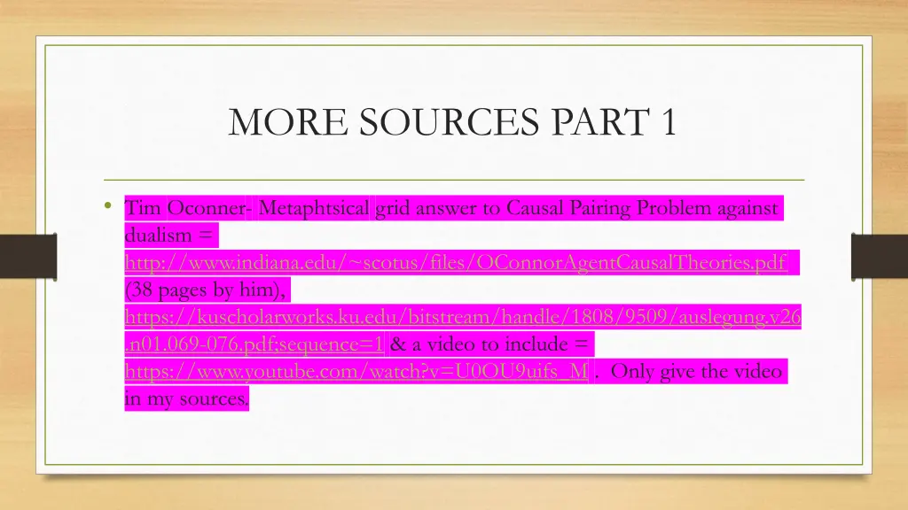 more sources part 1
