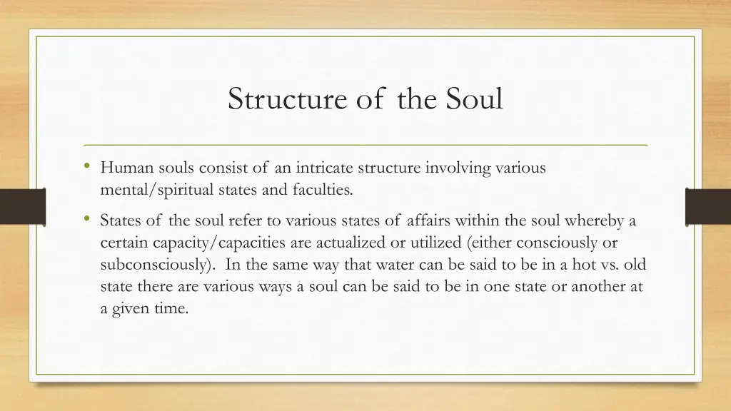 structure of the soul