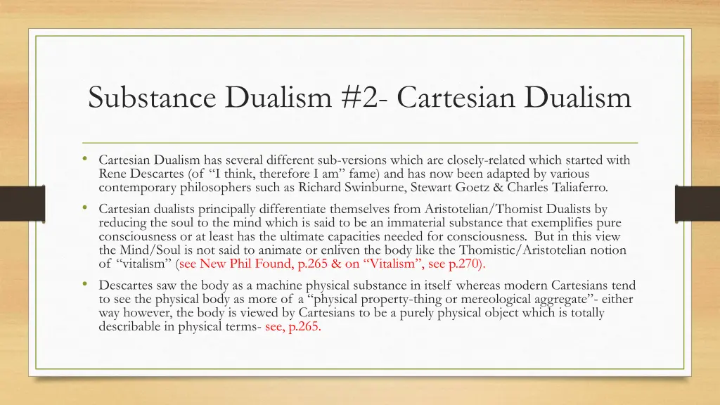 substance dualism 2 cartesian dualism