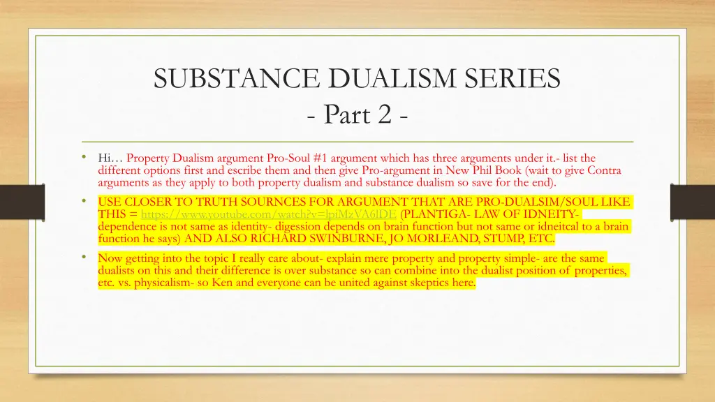 substance dualism series part 2