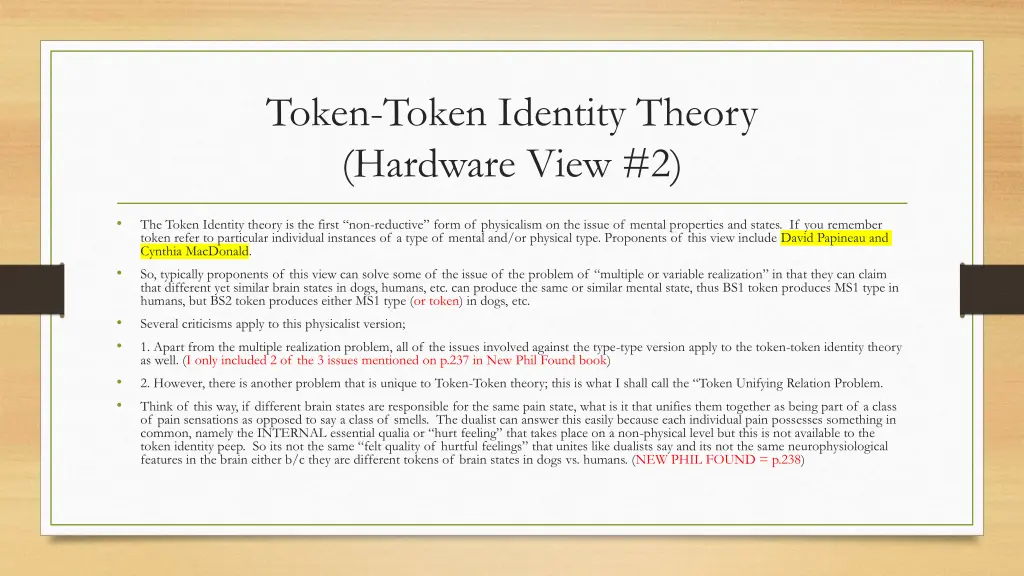 token token identity theory hardware view 2