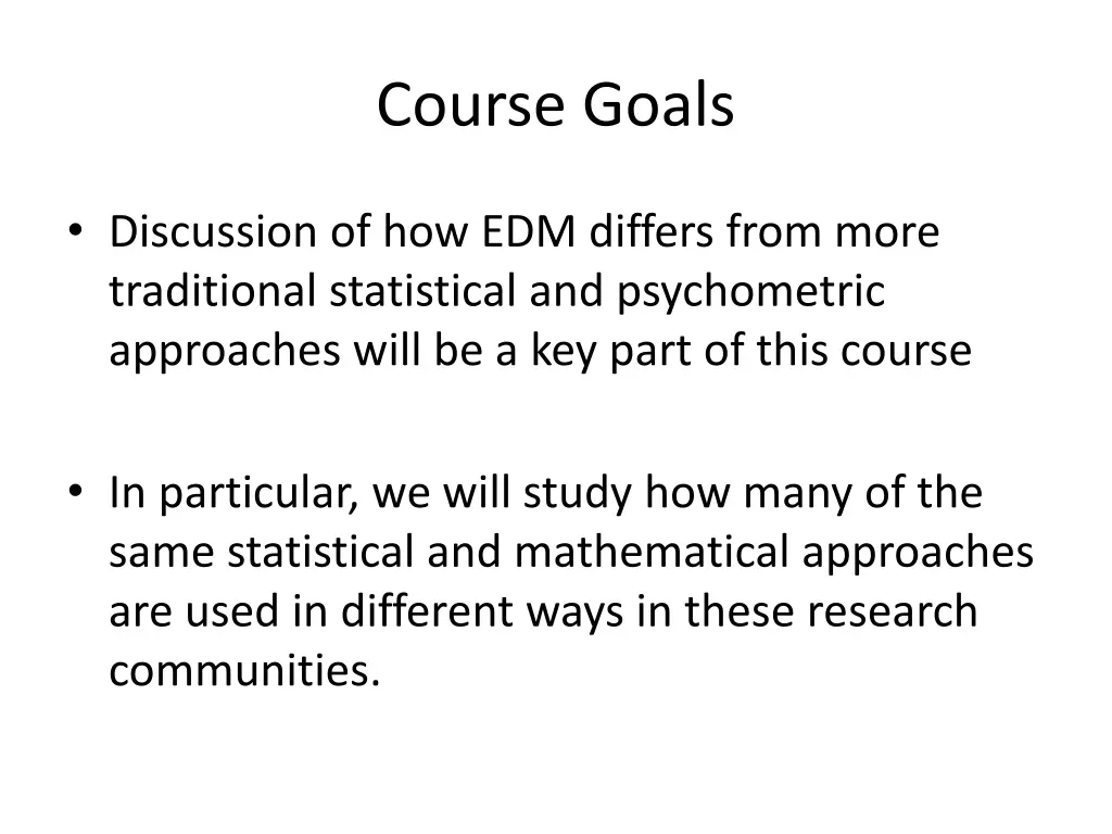 course goals 1
