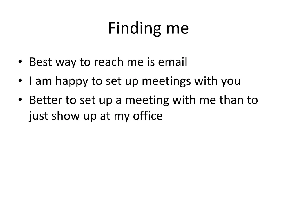 finding me