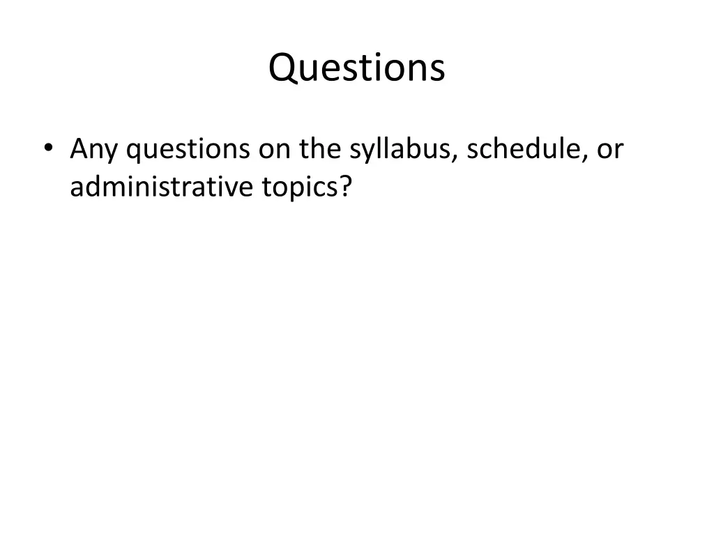 questions