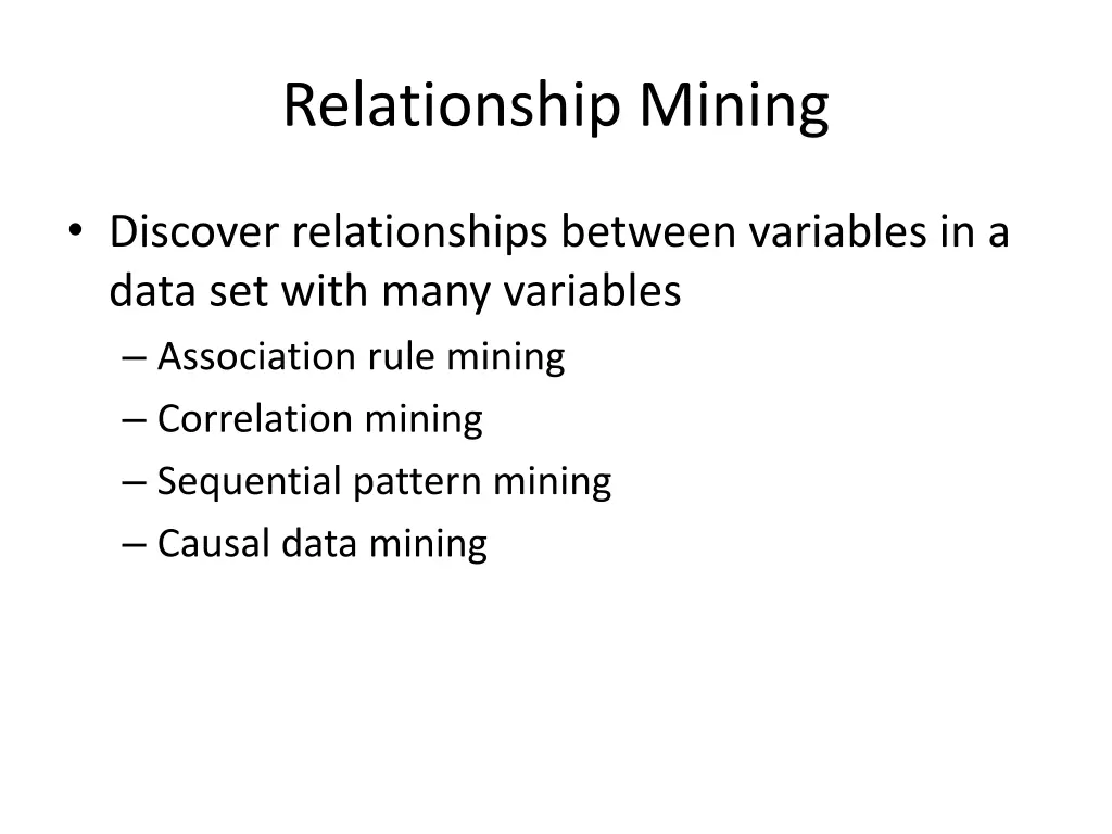 relationship mining