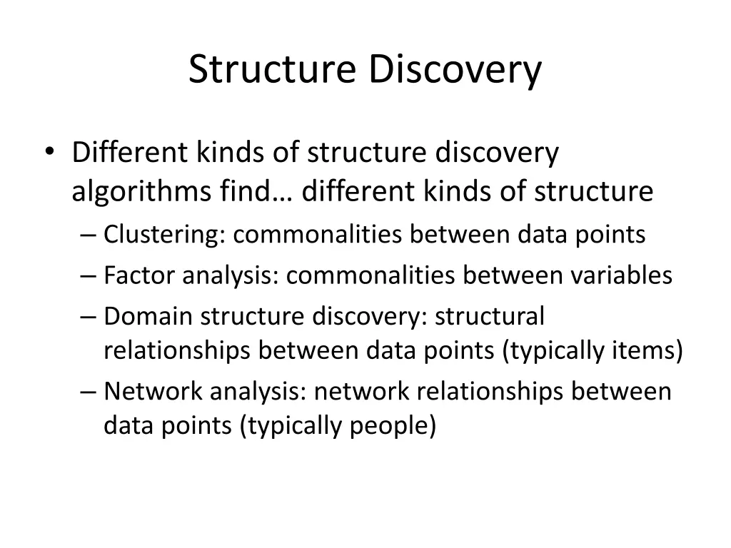structure discovery 2