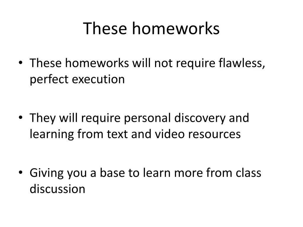 these homeworks