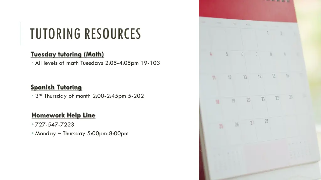 tutoring resources