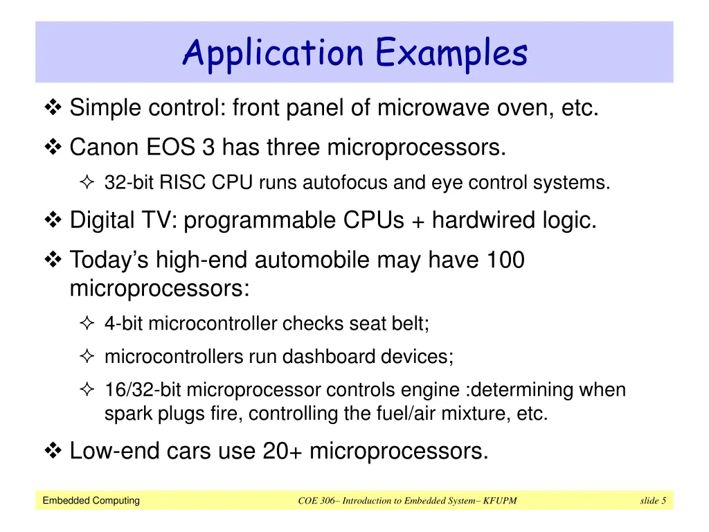 application examples