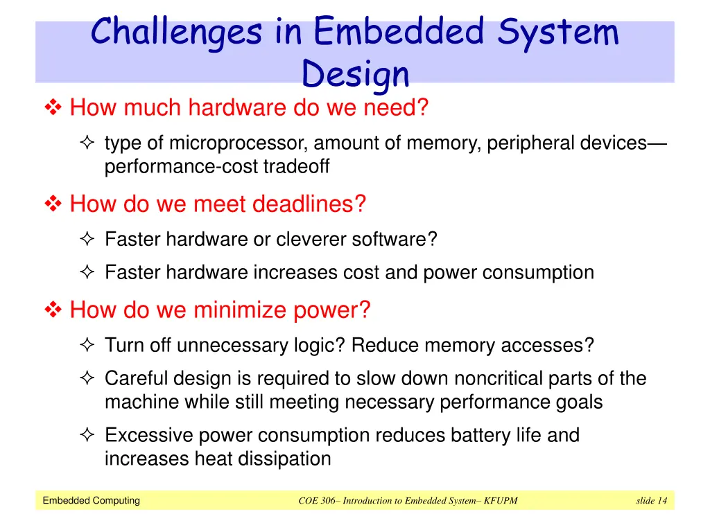 challenges in embedded system design how much