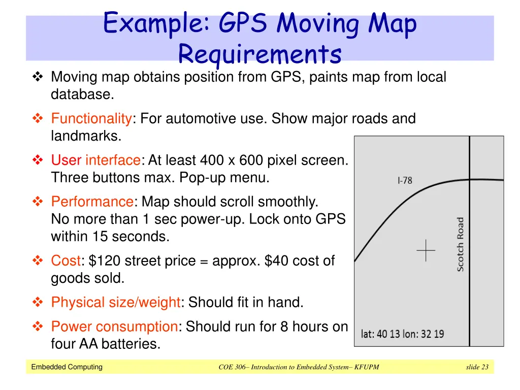 example gps moving map requirements moving