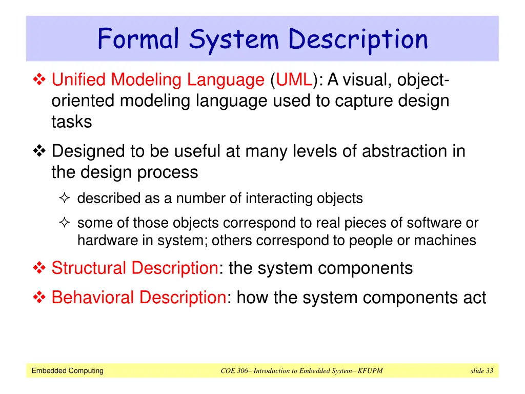 formal system description