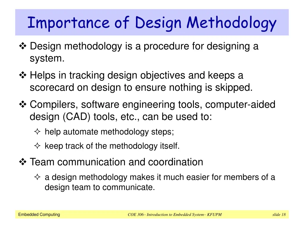importance of design methodology