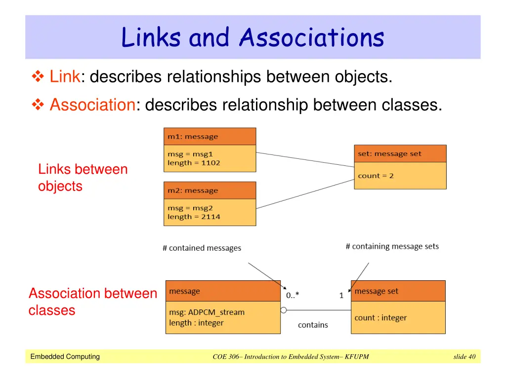 links and associations