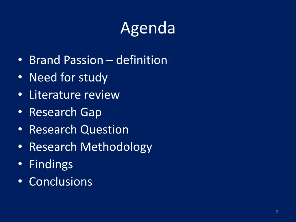 agenda