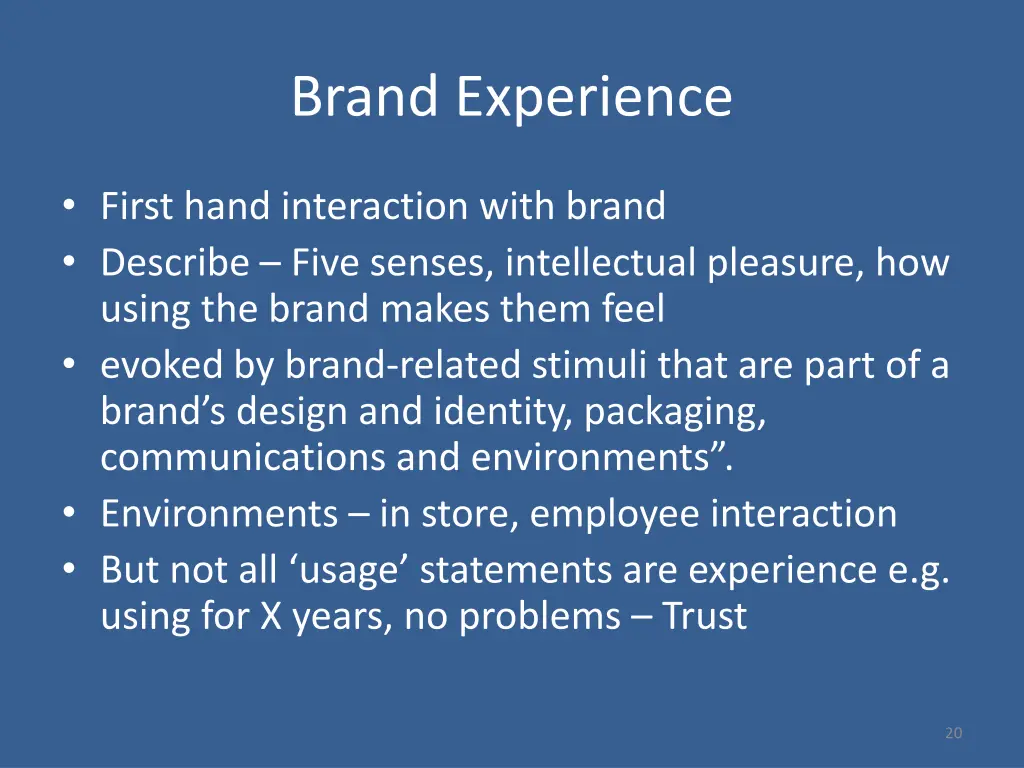 brand experience