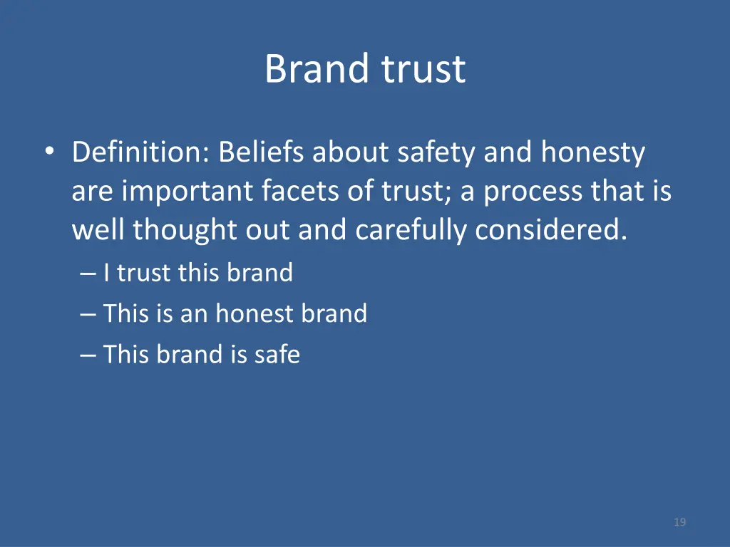 brand trust