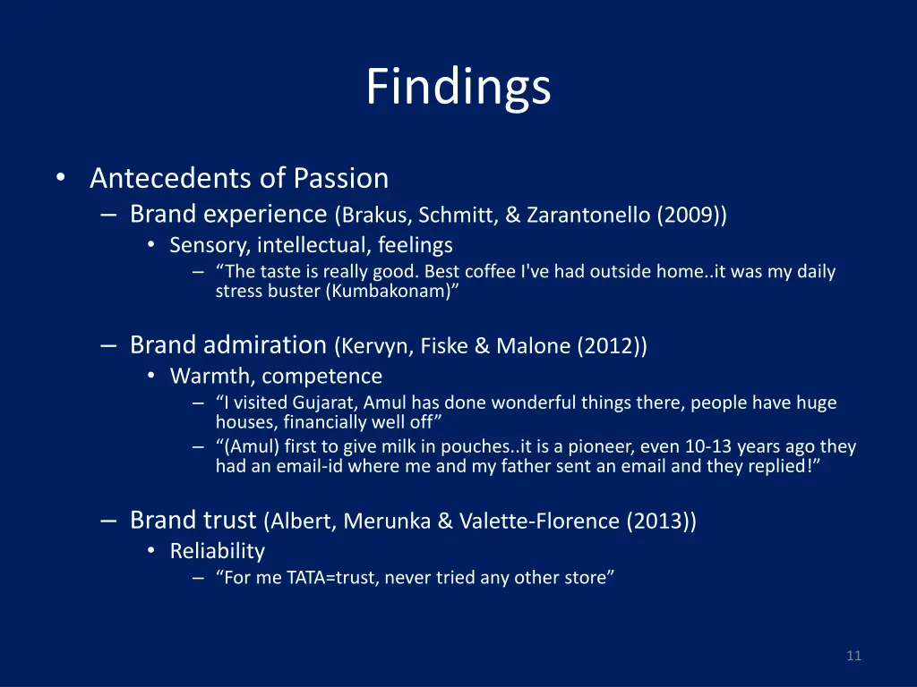 findings