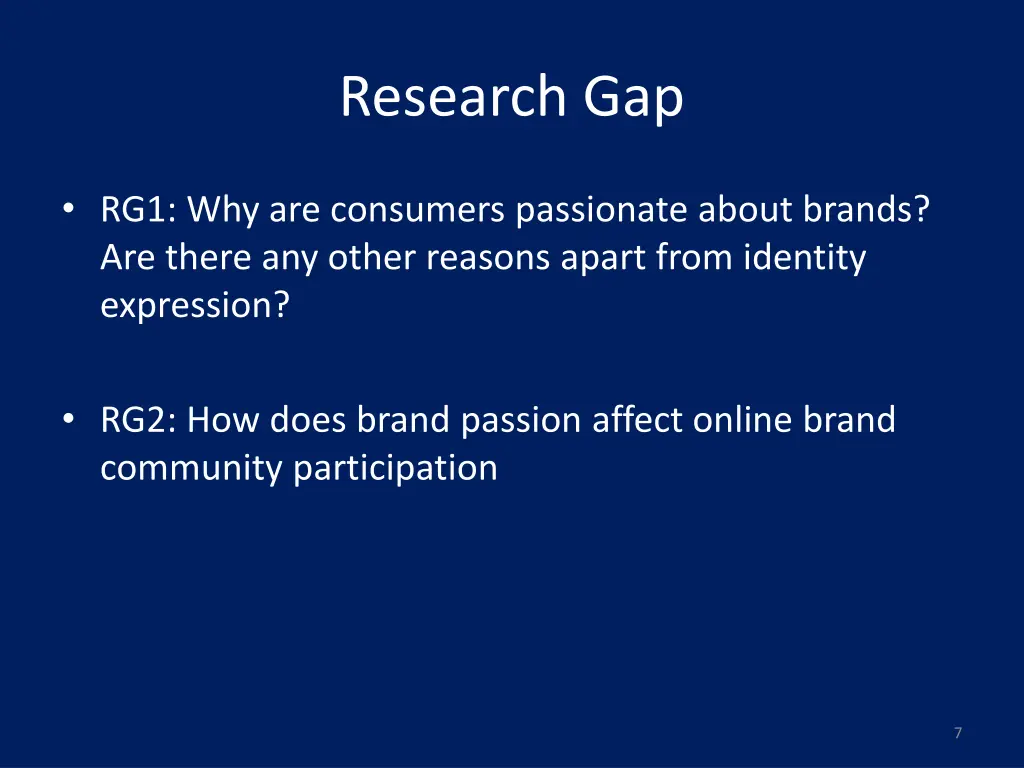 research gap