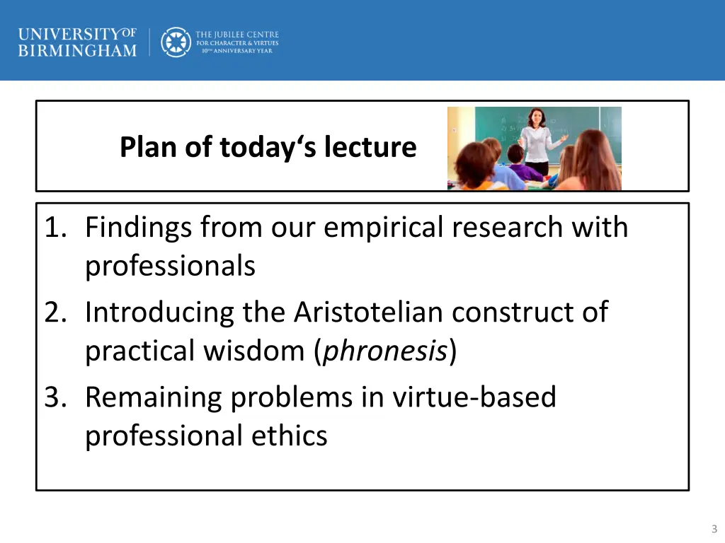 plan of today s lecture