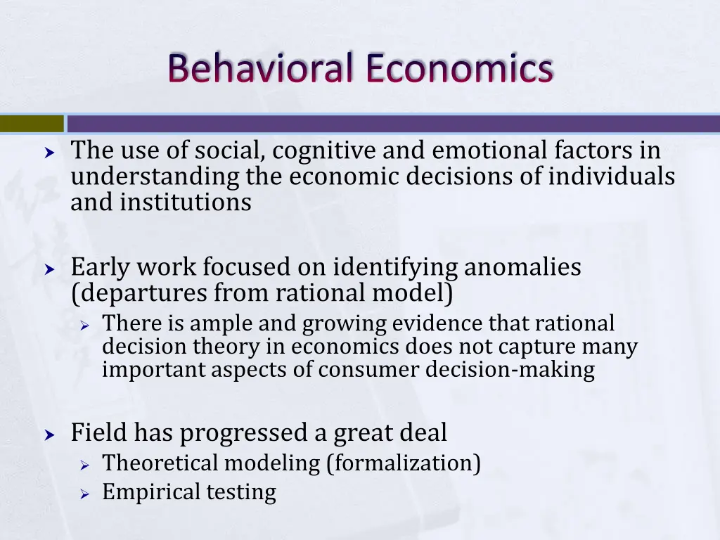 behavioral economics 1