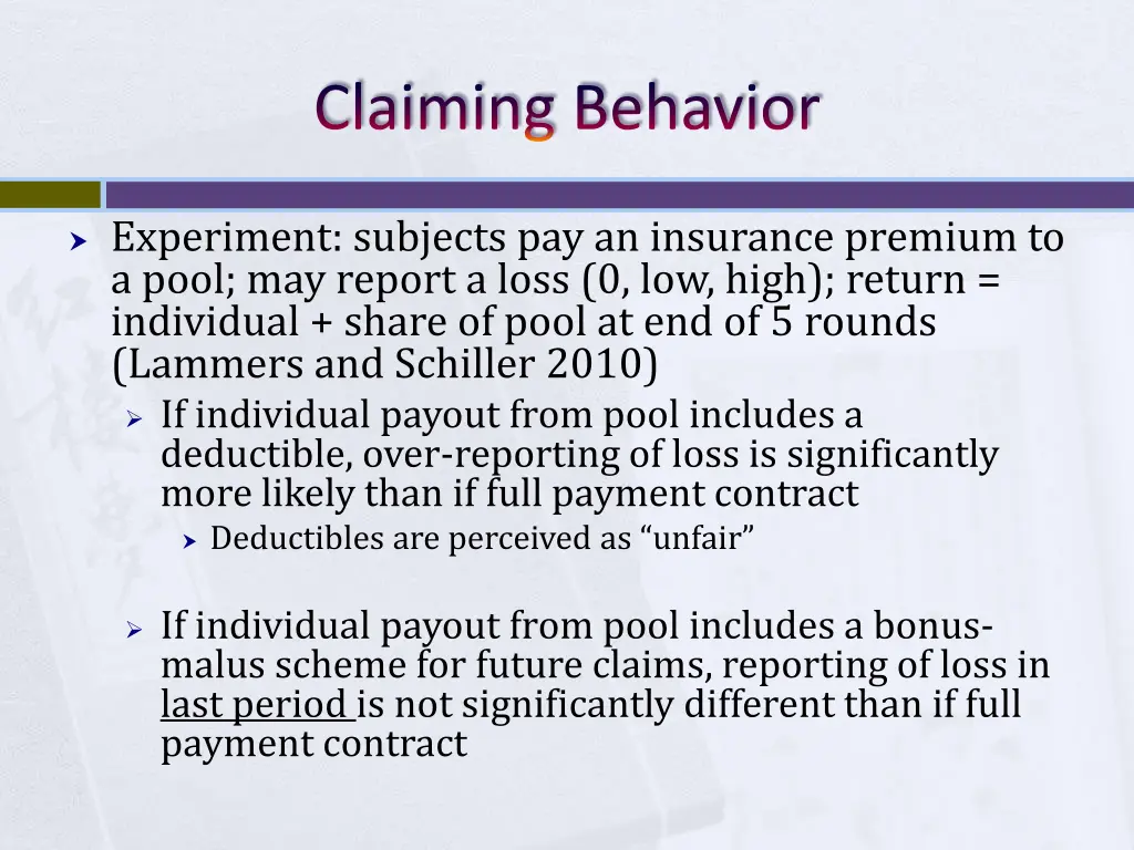 claiming behavior 1