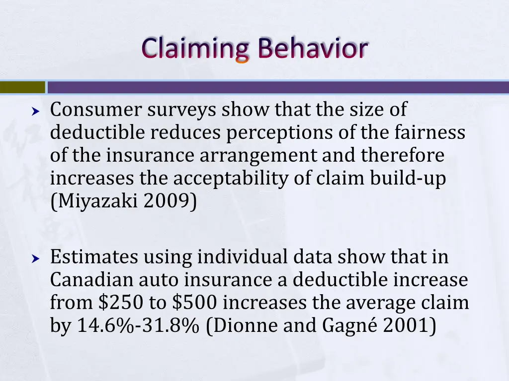 claiming behavior