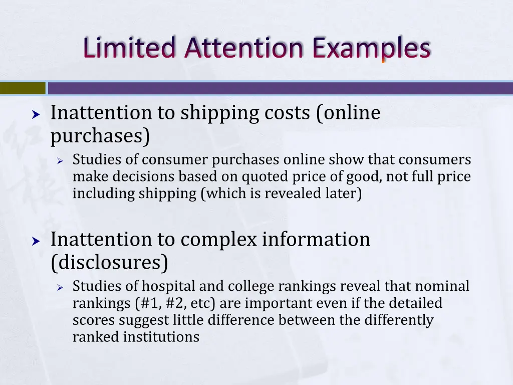 limited attention examples