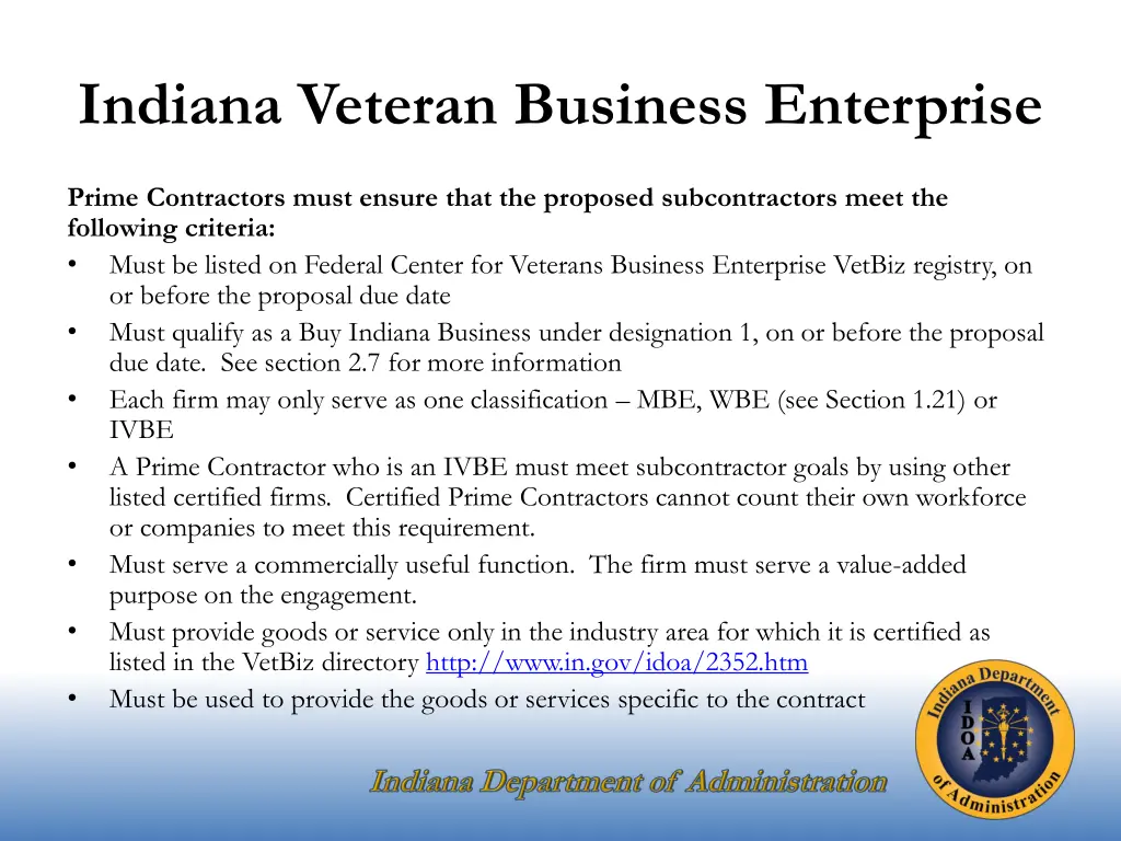 indiana veteran business enterprise 1