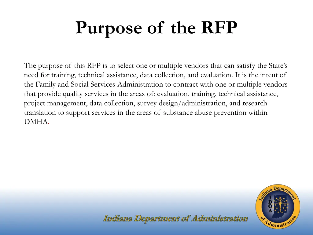 purpose of the rfp