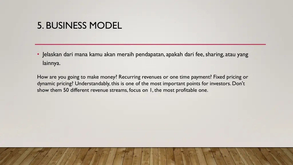 5 business model