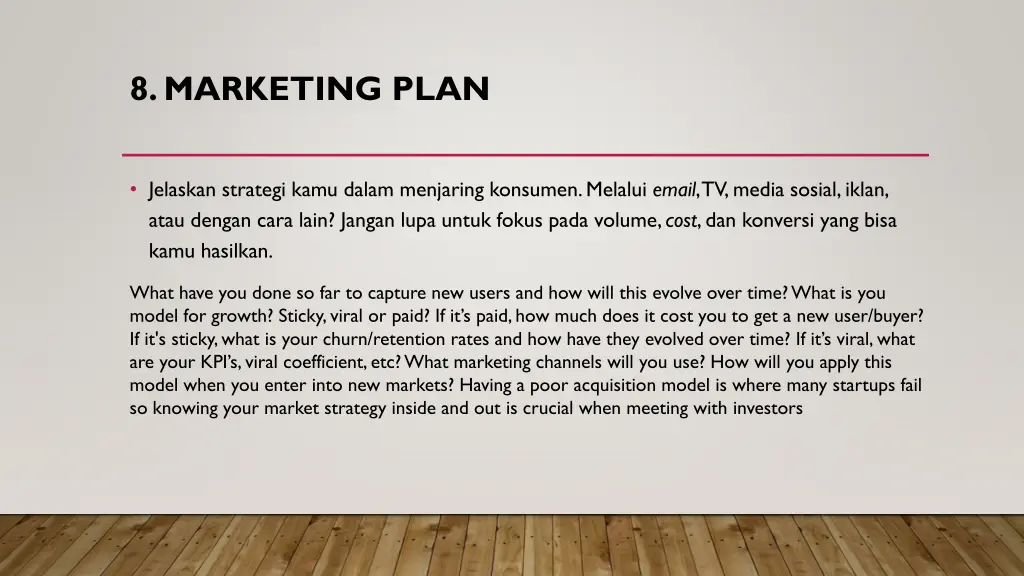 8 marketing plan
