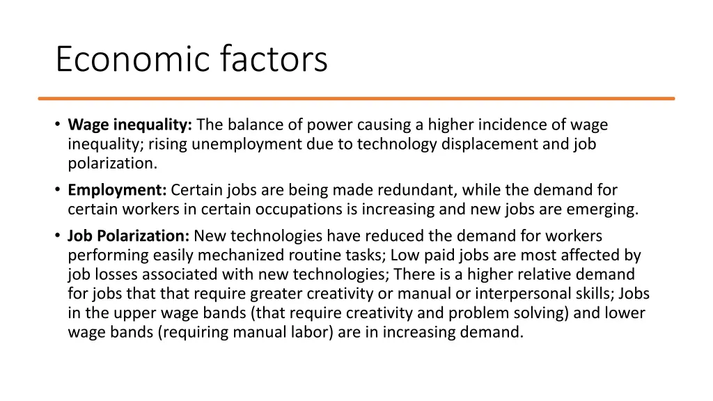 economic factors