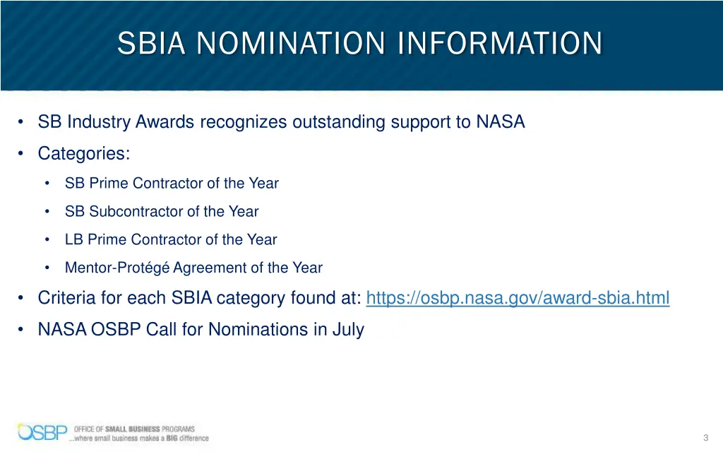 sbia nomination information