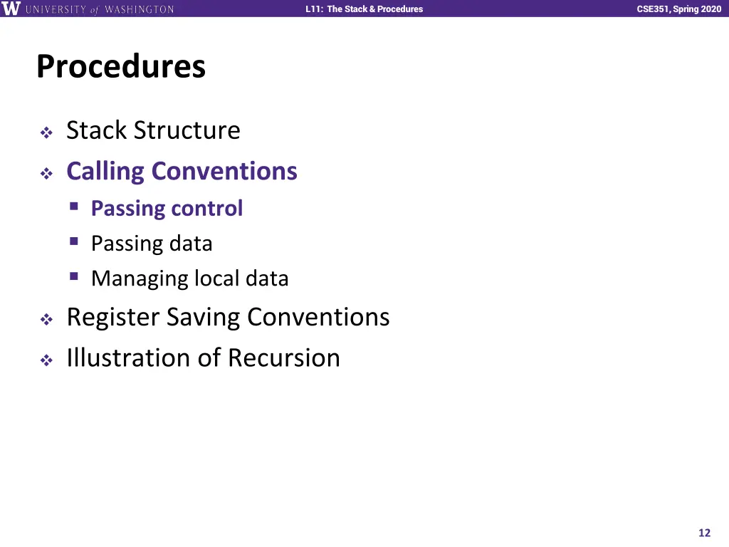 l11 the stack procedures 11