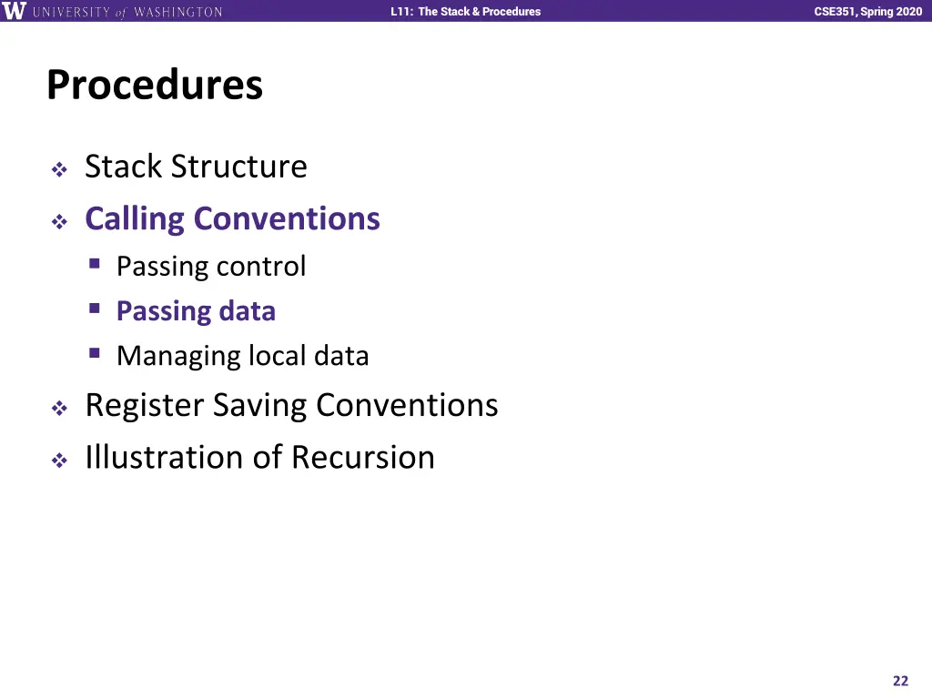 l11 the stack procedures 21