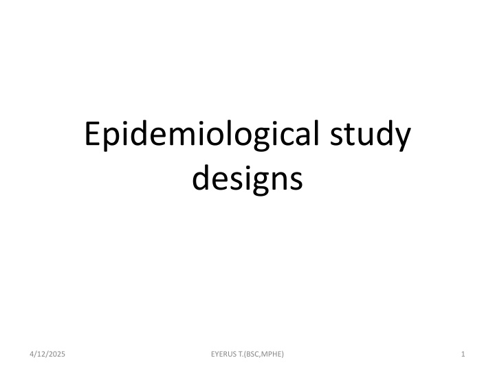 epidemiological study designs