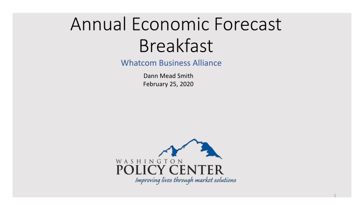 annual economic forecast breakfast whatcom