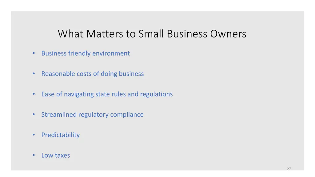 what matters to small business owners