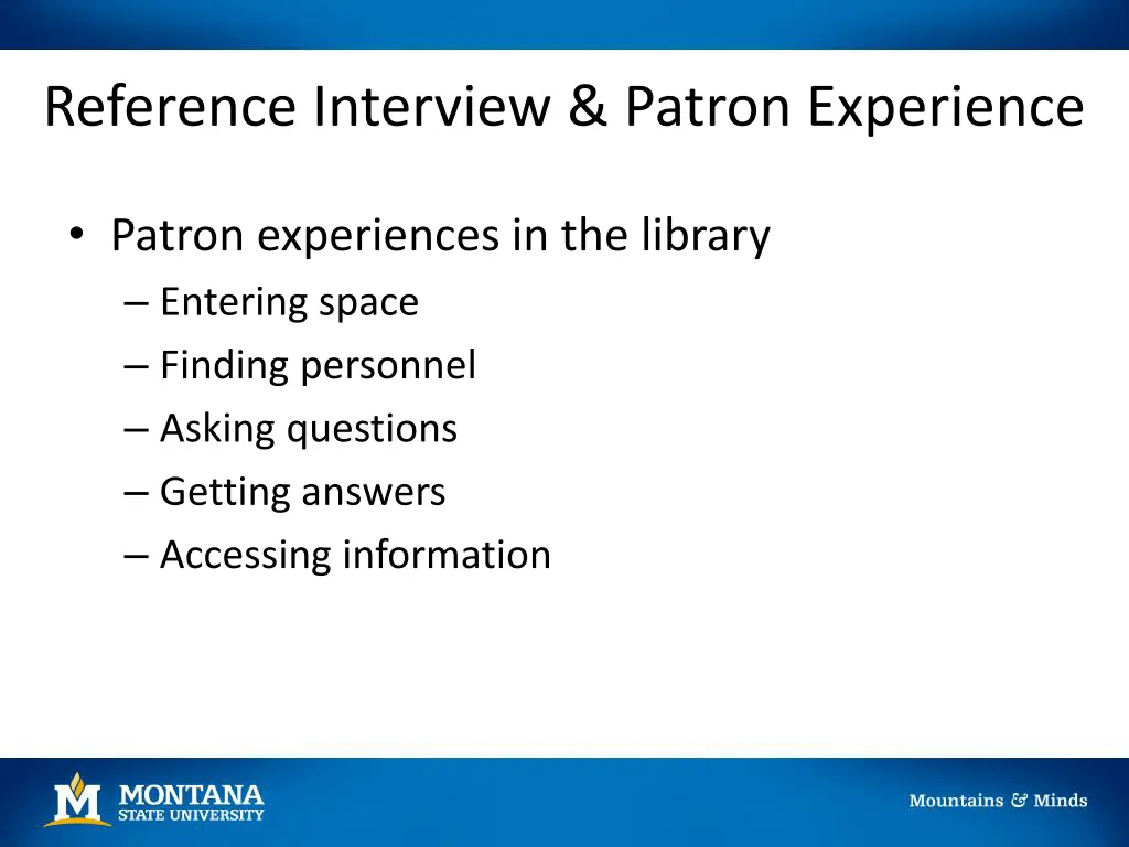 reference interview patron experience