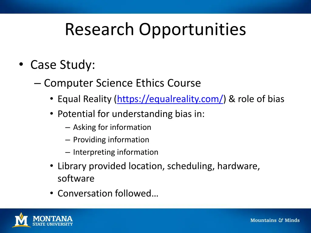 research opportunities