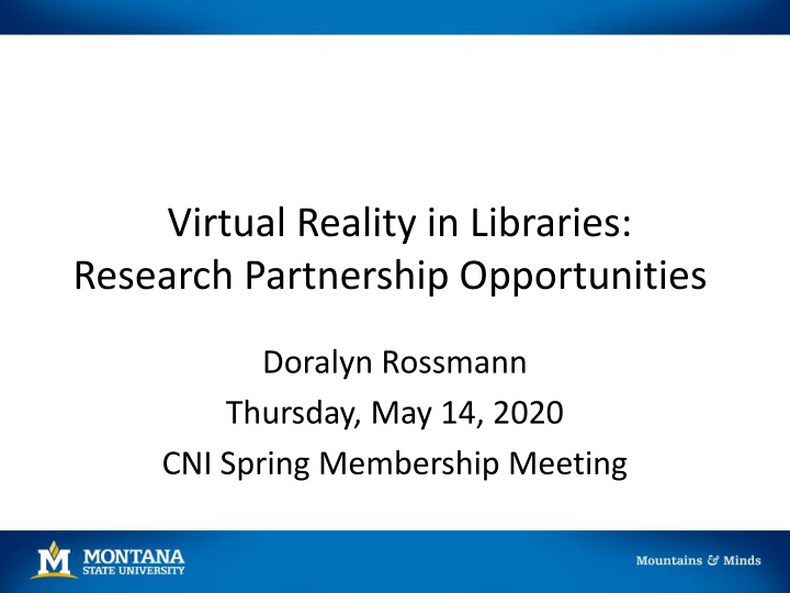 virtual reality in libraries research partnership