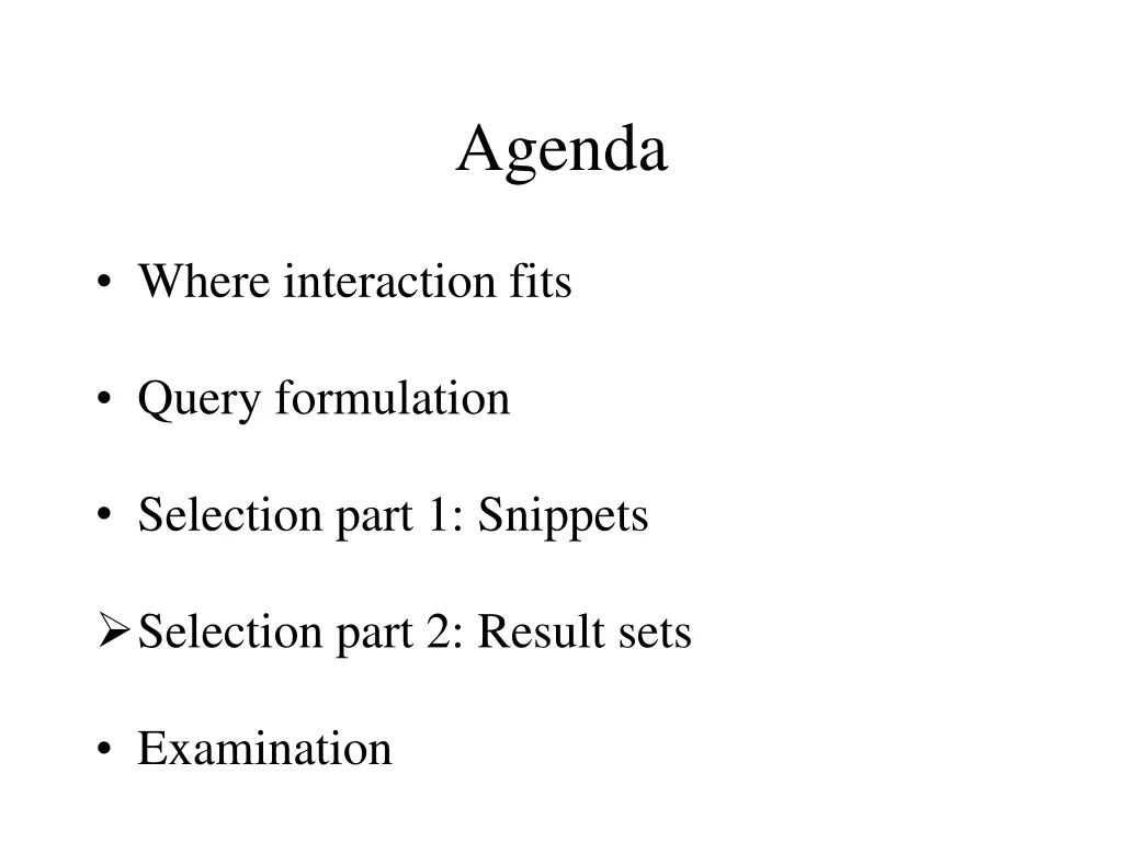 agenda