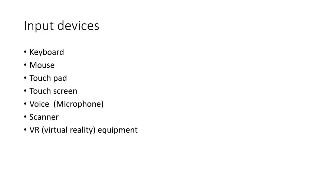 input devices
