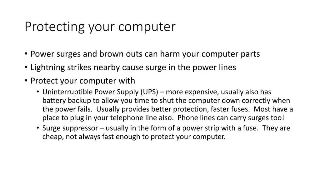 protecting your computer
