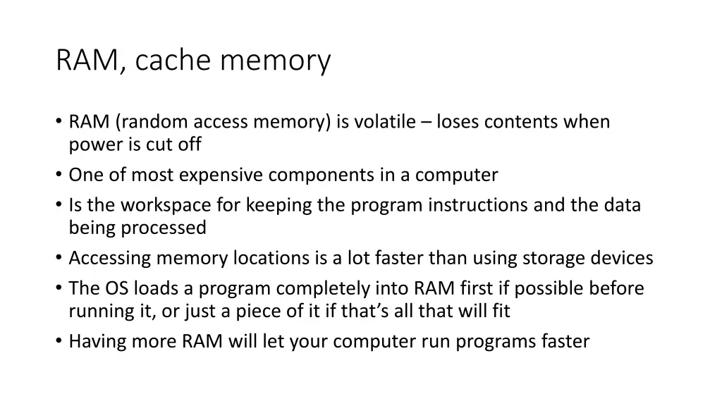 ram cache memory