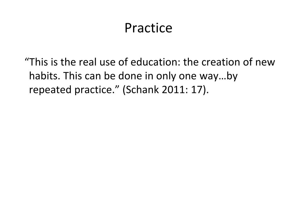 practice